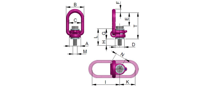 ICE-LBG-SR型路德旋轉(zhuǎn)吊點尺寸圖 ICE-LBG-SR型路德旋轉(zhuǎn)吊點尺寸圖